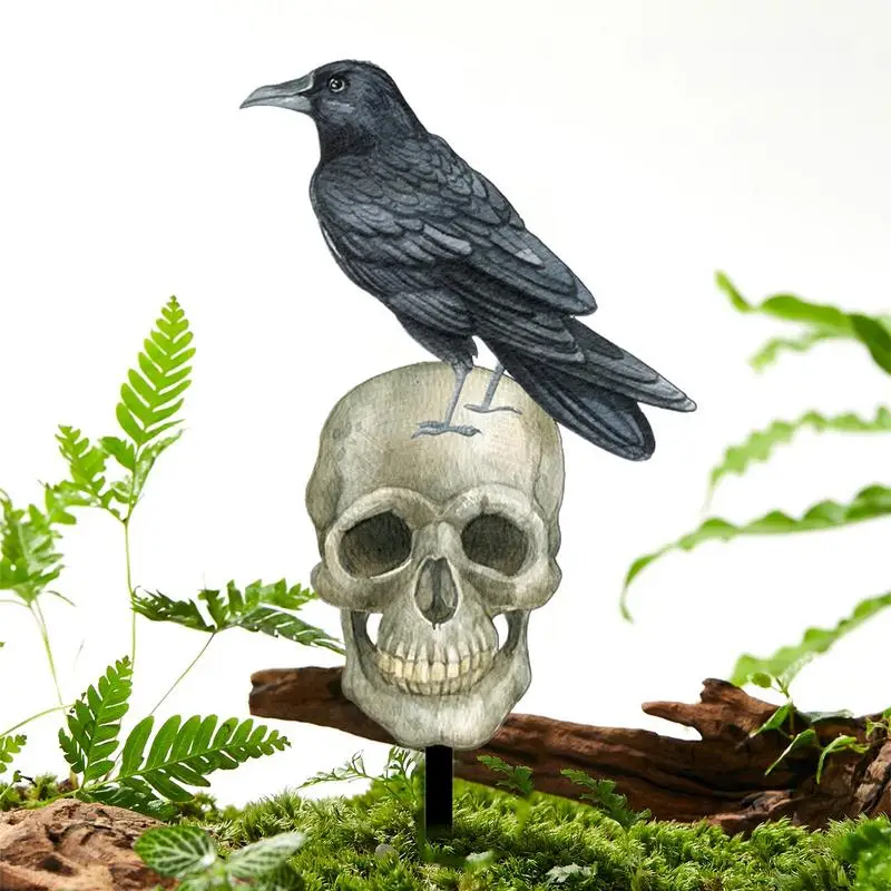 

Skull Garden Stake Skull Acrylic Yard Stake Waterproof Outdoor Garden Decoration Skull Decor Acrylic Yard Art Decor For Pathway