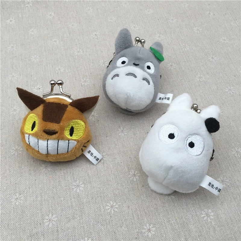 Милый плюшевый Кошелек Tonari no Totoro 12 шт./лот 8 см для монет карандашей игрушек сумка