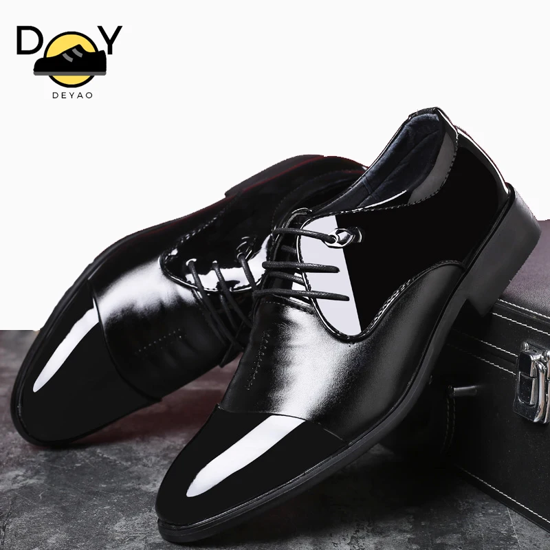 

Men's Oxfords Dress Shoes Father Leather Shoes Office & Career Walking Shoes Microfiber Black Fall Spring British Style
