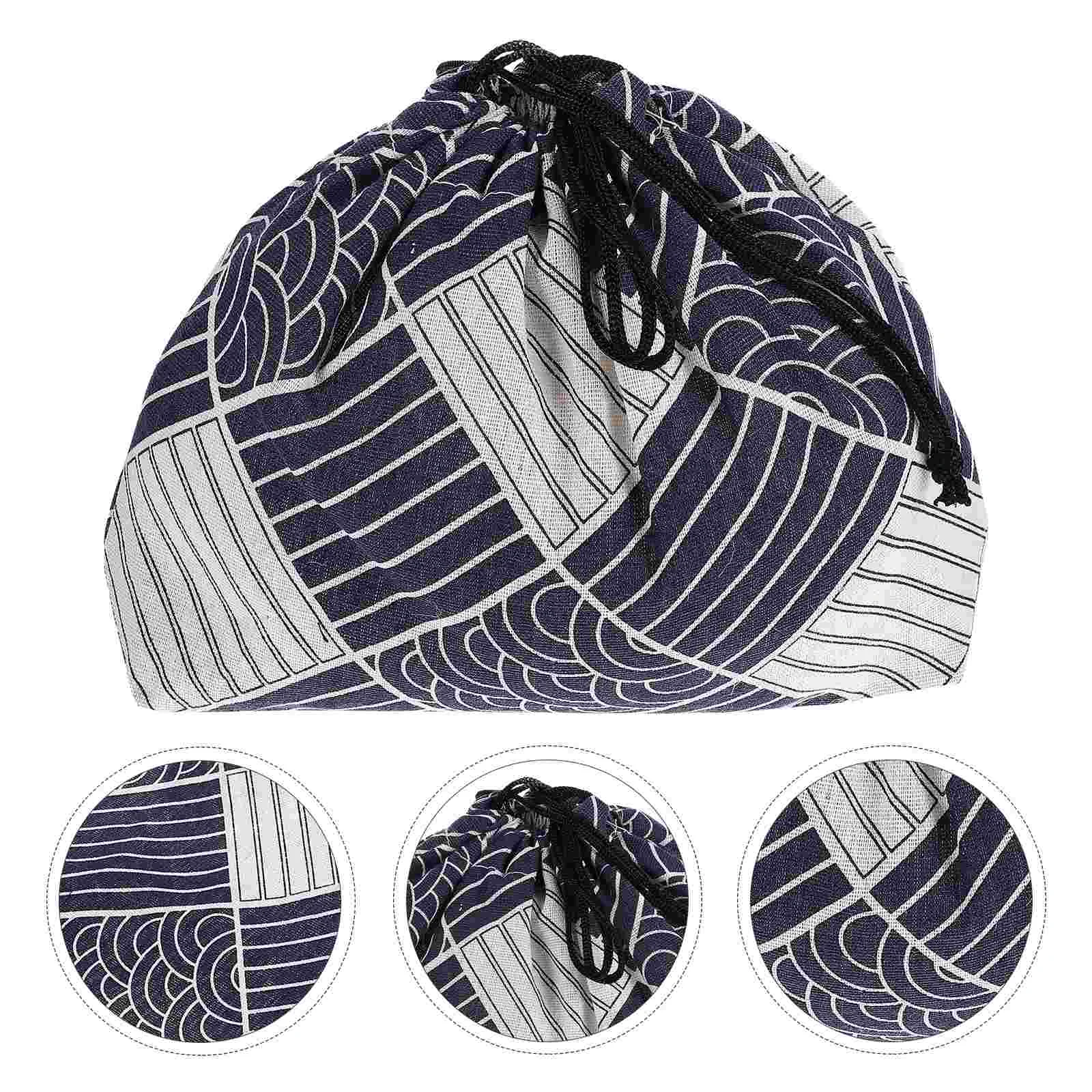 

Washable Japanese Style Light Drawstring Lunch Bag for Outdoor Picnic Storage