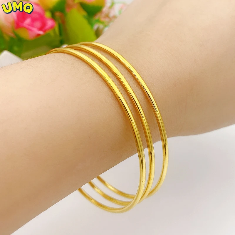 

Аутентичный браслет Sansheng Iii из трех колец, имитация чистого 24-каратного золота, женское Ювелирное Украшение из 18-каратного золота