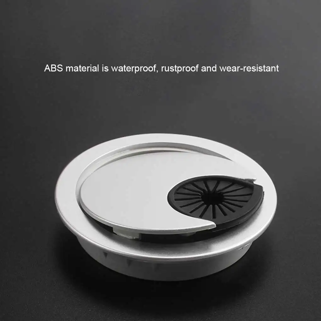 

ABS Computer Desk Hole Cover Portable Insulative Adjustable Cable Grommet