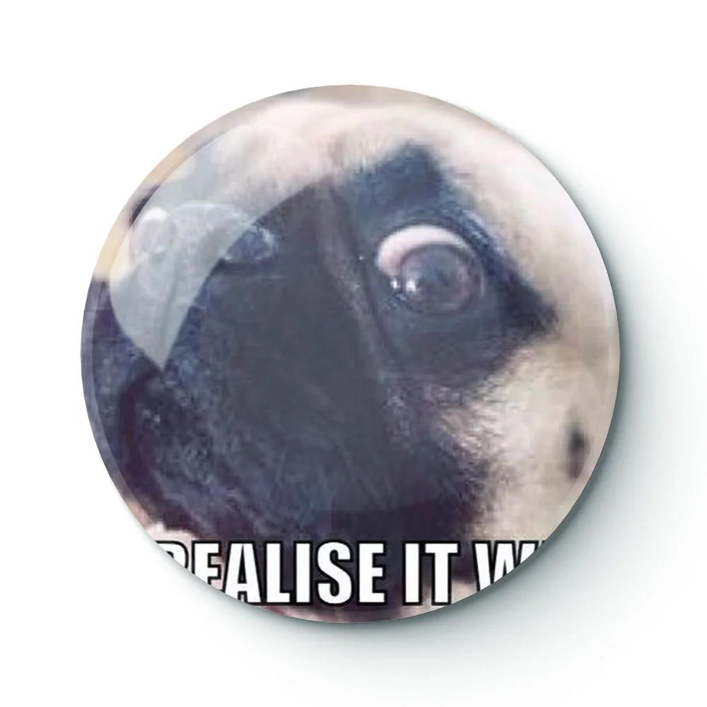 Собачий мем 007 броши на пуговицы булавка ювелирный аксессуар индивидуальная