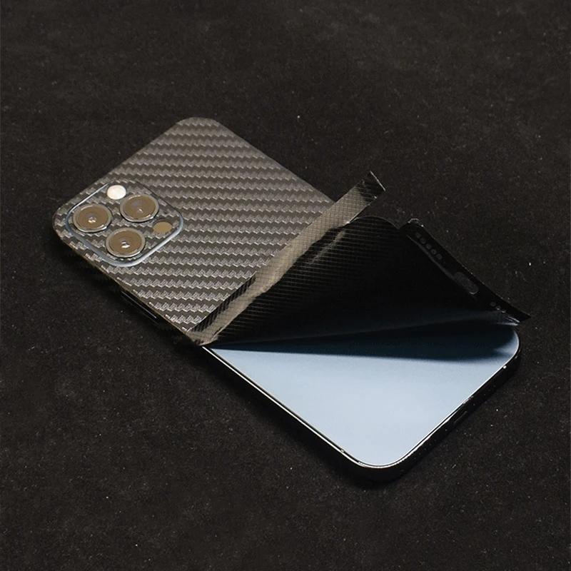 3D чехол из углеродного волокна пленка наклейка на заднюю панель телефона для iPhone