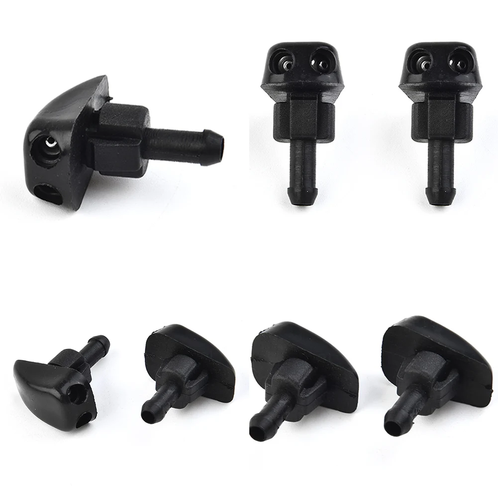 

Plastic 2X 2pcs Washer Jet Jets Washer Nozzle ABS ABS Plastic Black For 106 205 306 206 506 Whindscreen Hot New