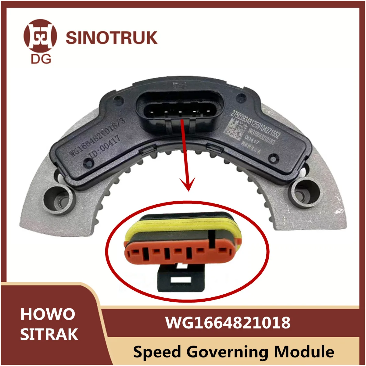 

Speed Governing Module Assembly (Waterproof Connector) WG1664821018 For SINOTRUK HOWO T7H C7H SITRAK T5G TX Blower Air Heater