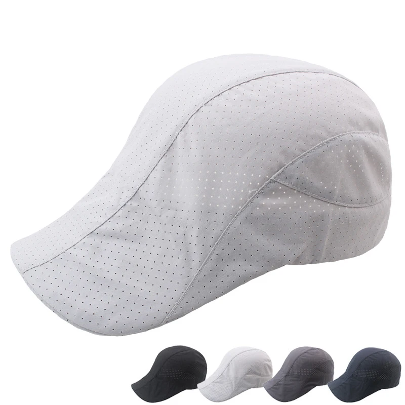 

Beret Cap Summer Hat For Men Women Berets Ivy Newsboy Flat Cap Male Female Breathable Mesh Cap Retro Artist Painter Peaked Cap