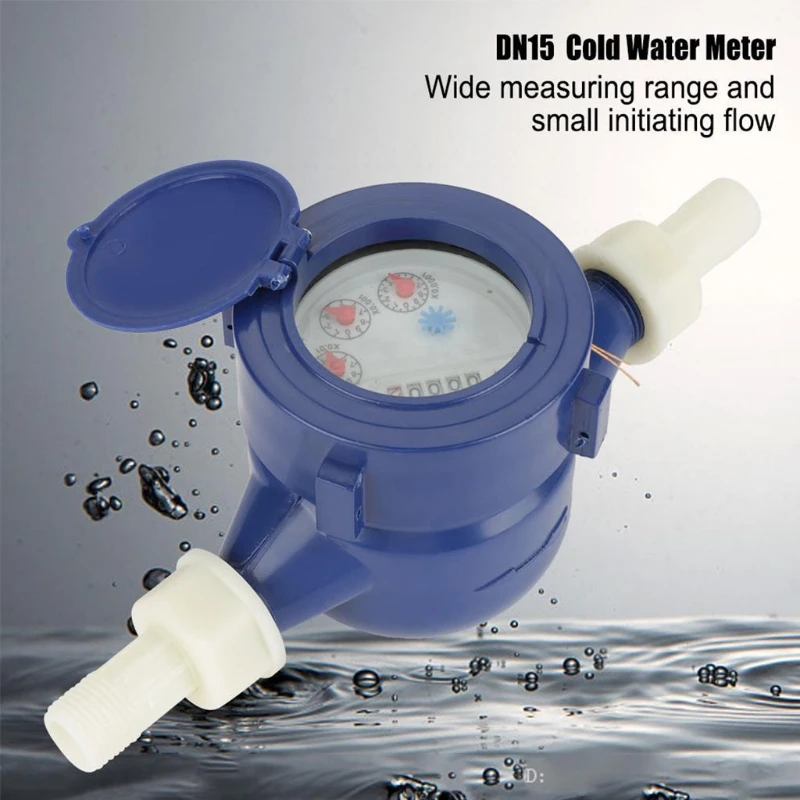 

Plastic Garden Water Flow Measuring Meter 15MM Cold Wet Counter 15mm 1/2 inch Garden & Home Usage 87HB