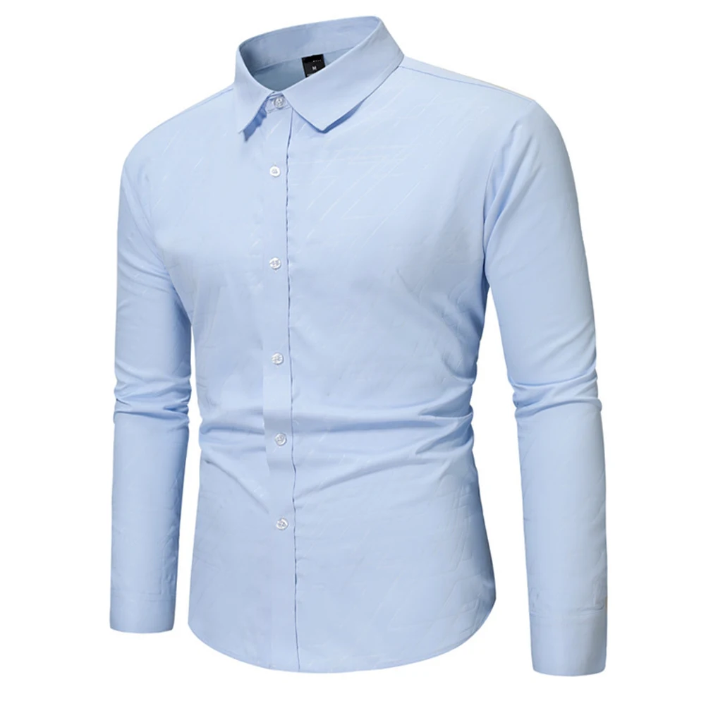 Рисунок 3 - Мужская Однотонная рубашка с отложным воротником