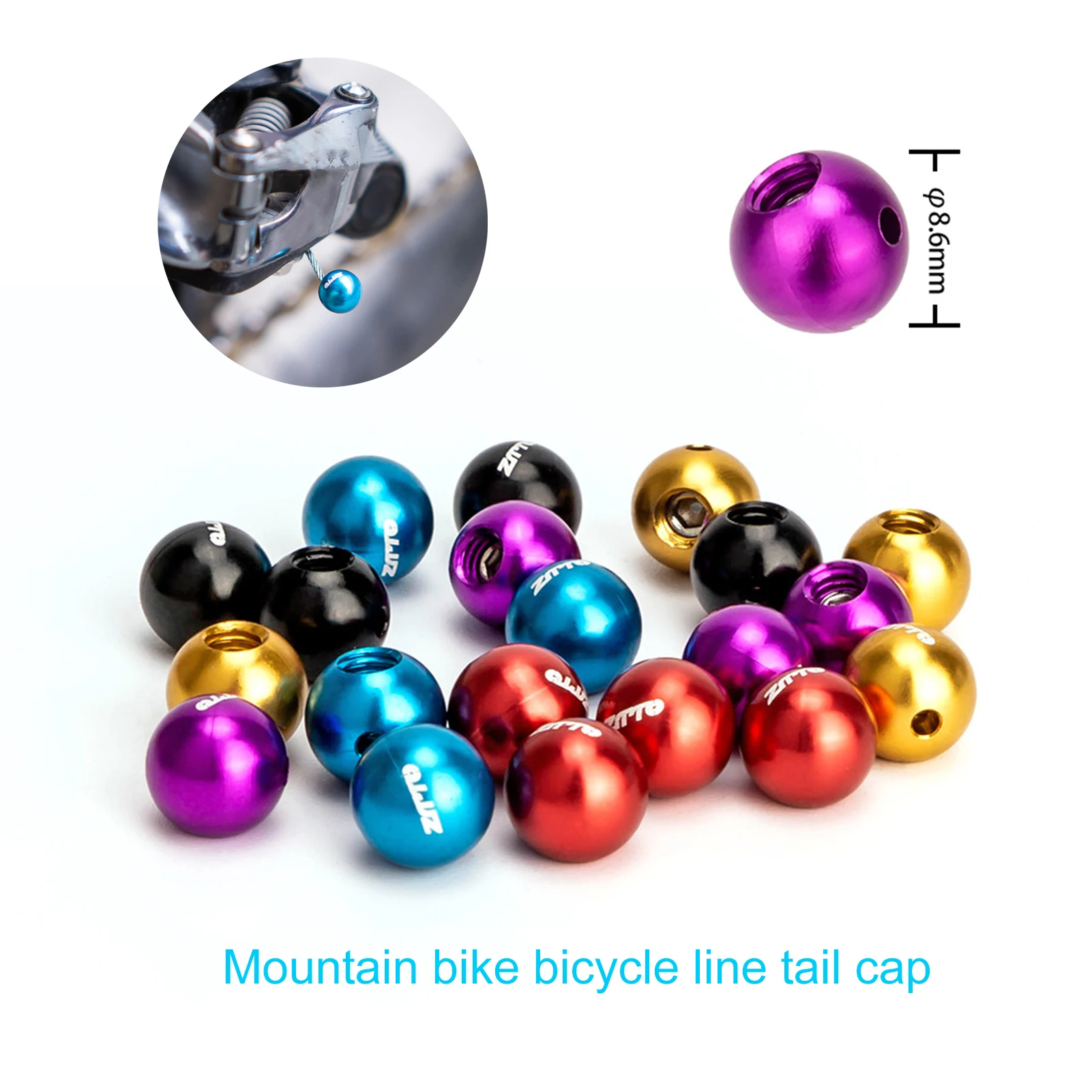 

4Pcs Brake Tips Shifter Useful Bike Parts Ball-shaped for Repair Bicycle Cable End Cap Bike Cable End Crimps