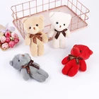 Искусственный Кролик, подвеска в виде медведя, плюшевый кролик для ключей, свадебный подарок, любовь, украшение, кукла, медведь, плюшевая мягкая игрушка