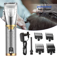 hair trimmer men professional haircut electric rechargeable lcd carbon steel shaver beard trimme adult kid haircut set
