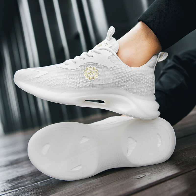 Popcorn Sneakers Mesh Breathable running shoes men's light non-slip classic sports casual white shoes women's doubles tennis men