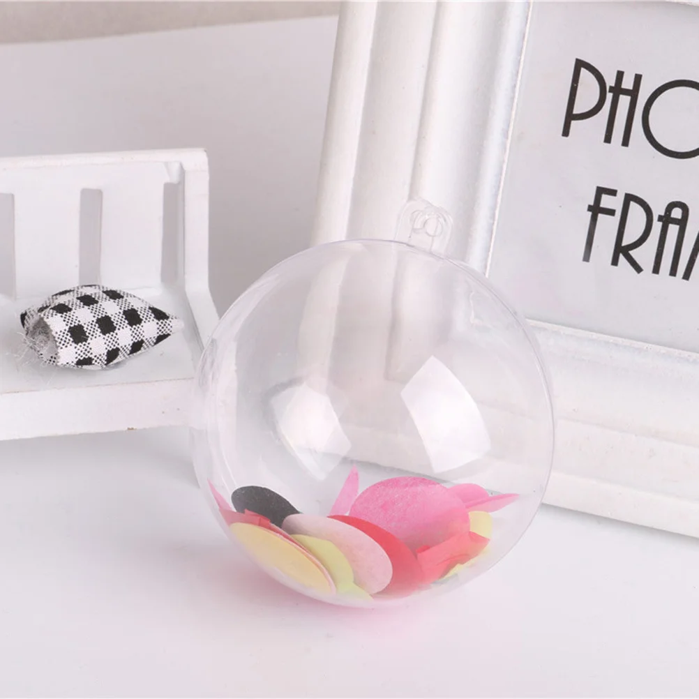 

30pcs Christmas Ornament Clear DIY Fillable Christmas Tree Baubles Craft Transparent Gifts 50mm