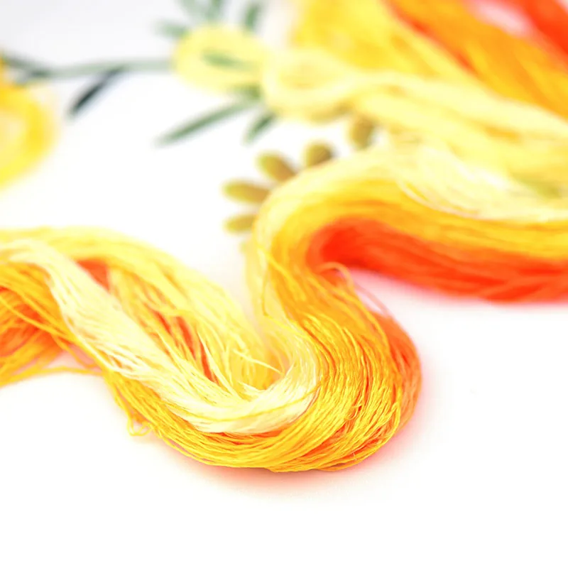 #08 мягкая нескрученная шелковая нить для изготовления бархатных цветов ЩЕТОЧНАЯ