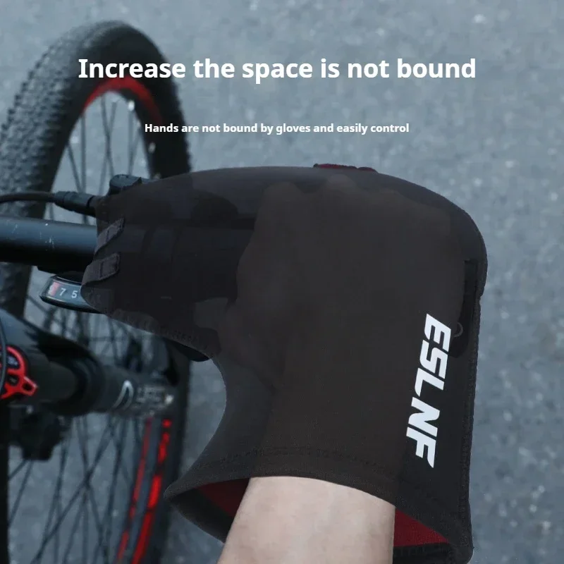 Eslnf Зимние Велосипедные Перчатки Теплые Ветрозащитные Для Горного Шоссейного
