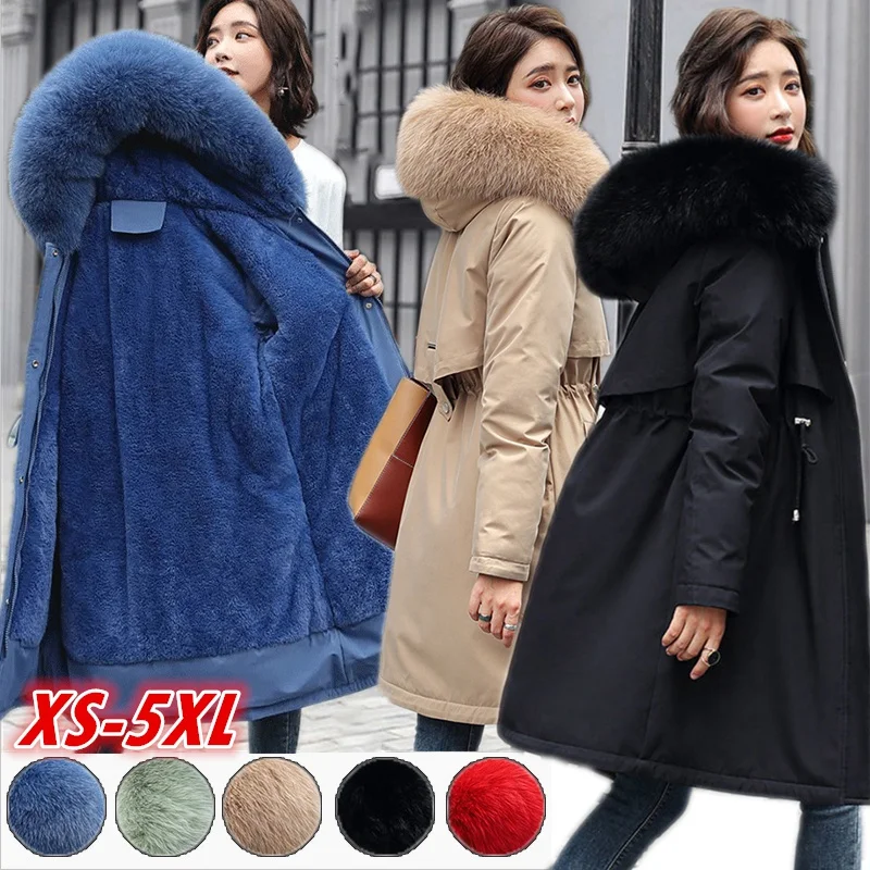 Зимнее модное женское теплое пальто