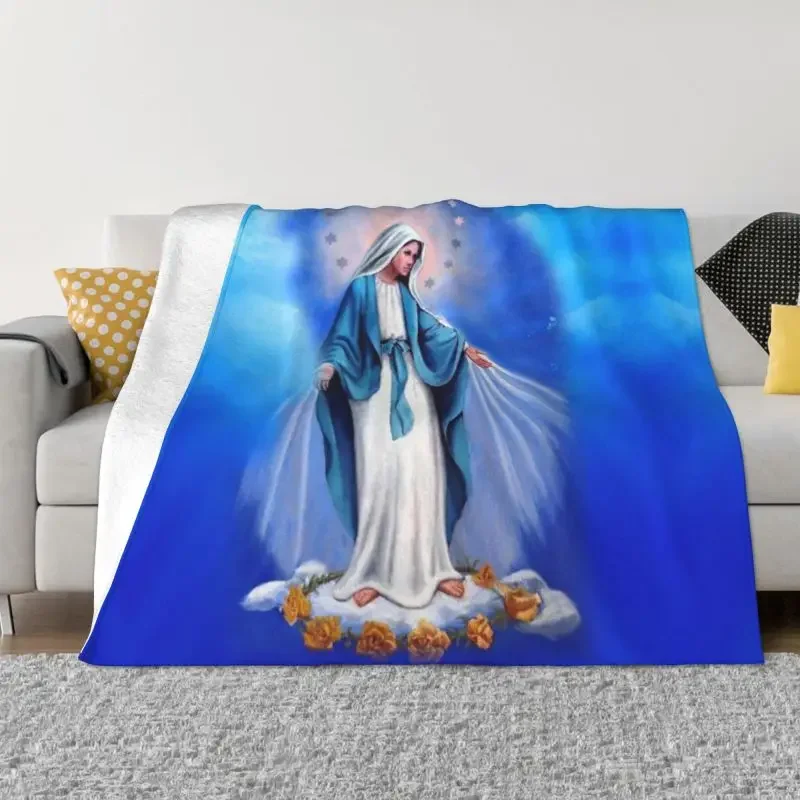 

Одеяла католическая Дева Мария, мягкое Фланелевое дышащее одеяло с 3D принтом, зимнее покрывало для дивана, кровати