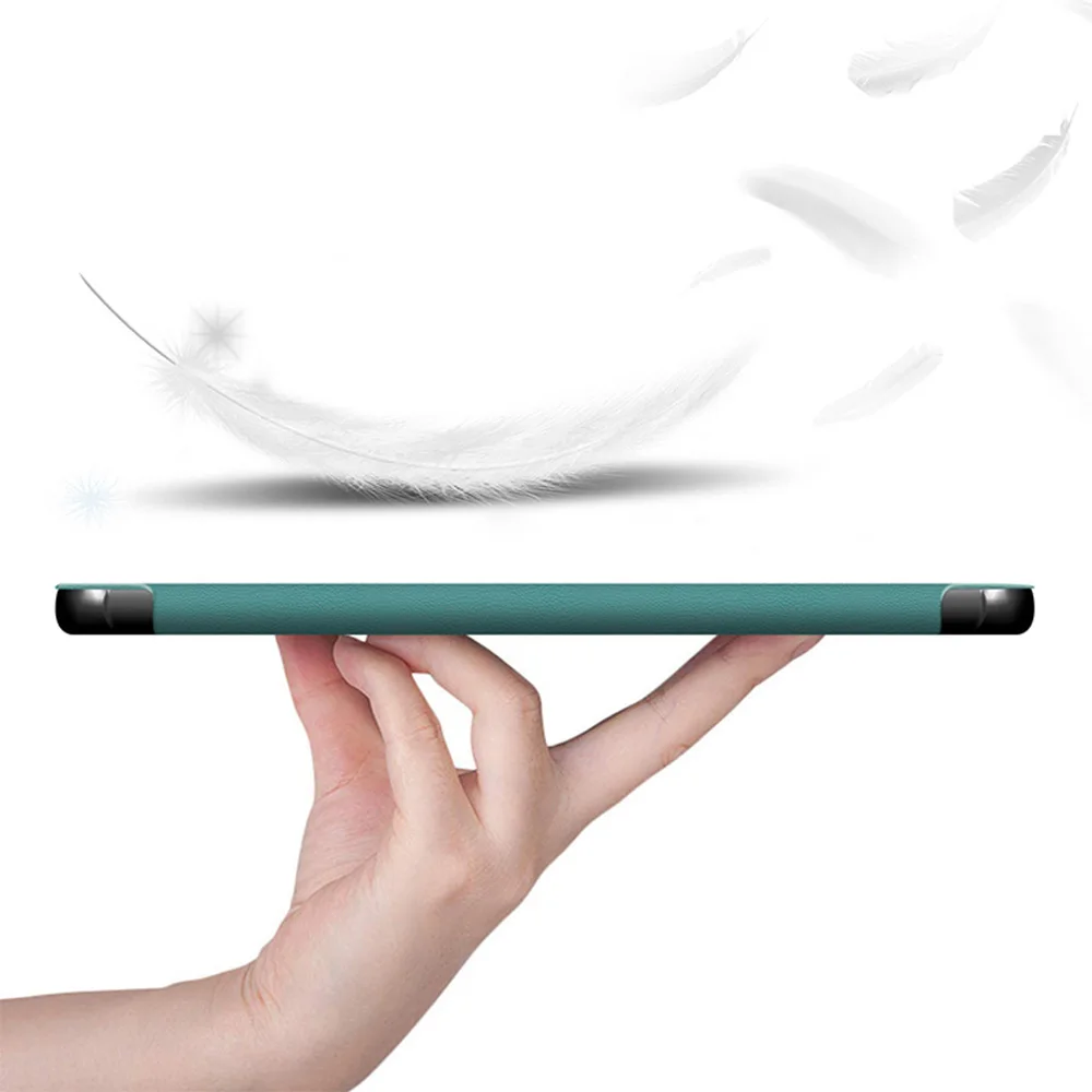 Фото Чехол для планшета Samsung Galaxy Tab S7 Plus 12.4 (SM-T970/T975), трехсекционный, складной, из прочной кожи, портативный защитный чехол-флип №4