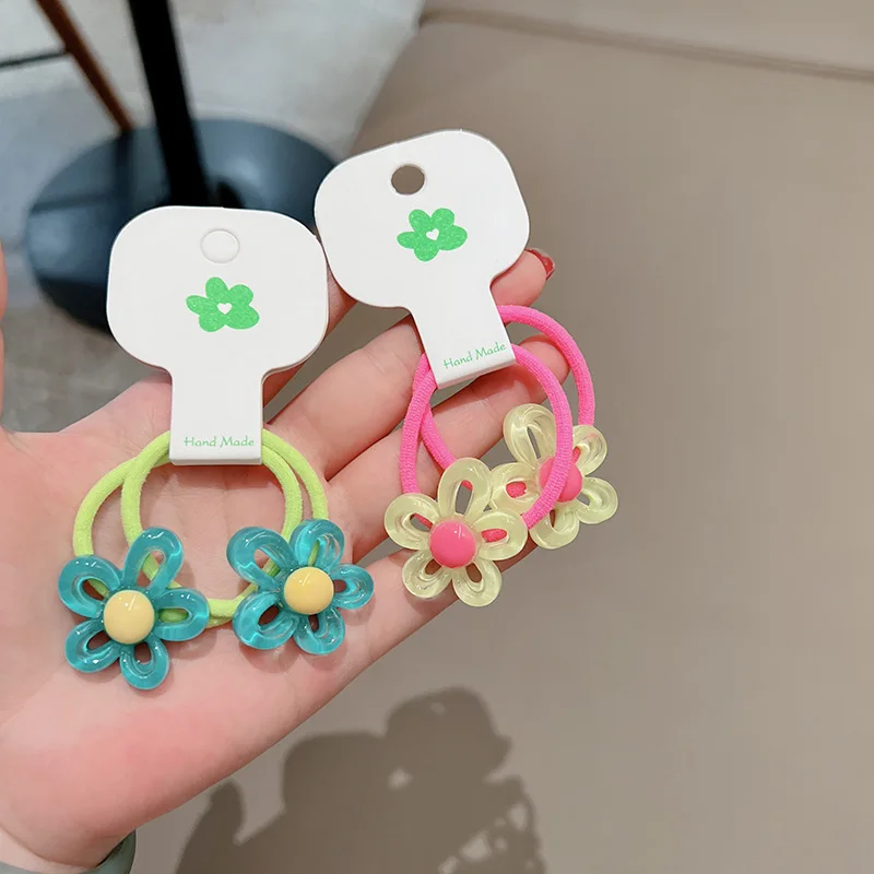 

Girl Cute Elastic Hair Bands Sweet Flower Girl Hair Clips Hair Accessories Hair Ties Ponytail Holders Children Fruit Headbands