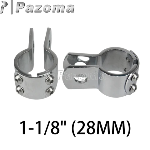 1 пара хромированных зажимов для шоссейной планки мотоцикла, универсальное крепление для подножки защиты двигателя для защиты двигателя 1 1/4 дюйма или 1 1/8 дюйма или 1 1/2 дюйма