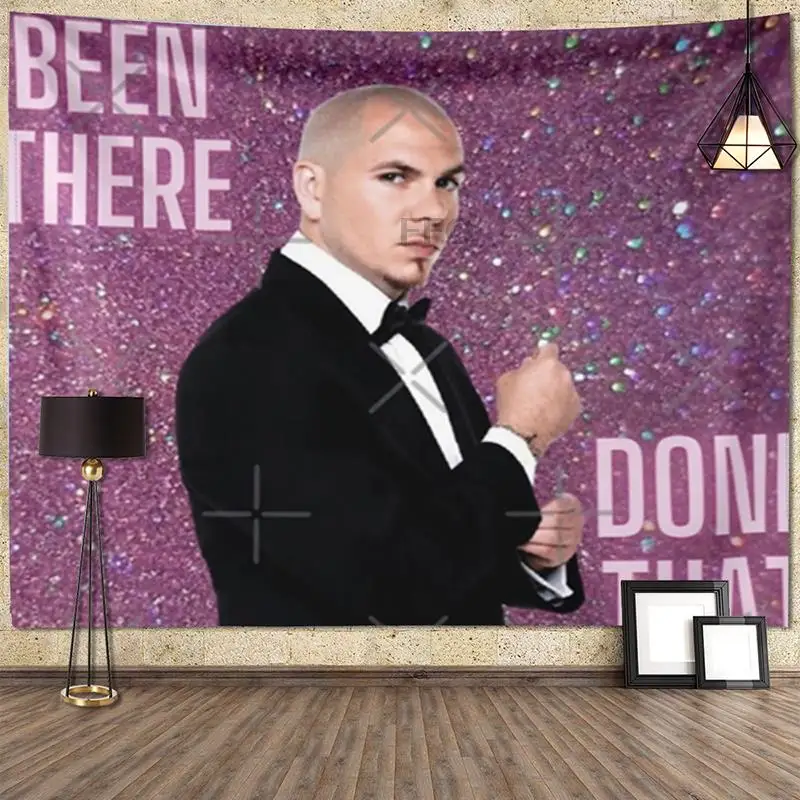 декор комнаты。декор на стену。макраме.хиппи Mr 305 Pitbull по всему миру гобелен в