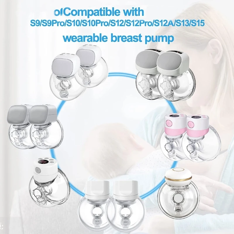 

Flange Insert with Silicone Diaphragm DuckbillValve Wearable Breast Pump Flange Insert 13/15/17/19/21mm for S12