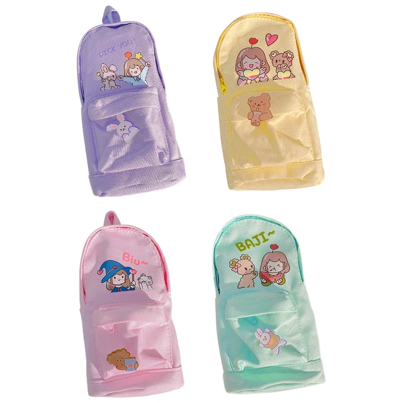 Case School Stationery Storage Bag Backpack Pen Case Pencil Bag With Badge Student Pen Bag