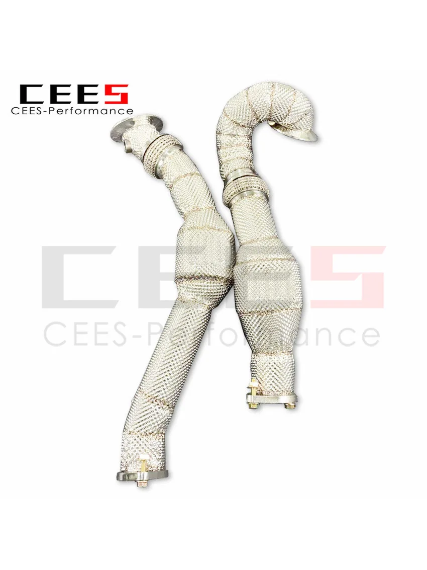 

CEES Exhaust System For BMW X6 335 Headers With Catalyst Test Pipe Converter High Flow Catted Downpipe Car Accessories Escapamen
