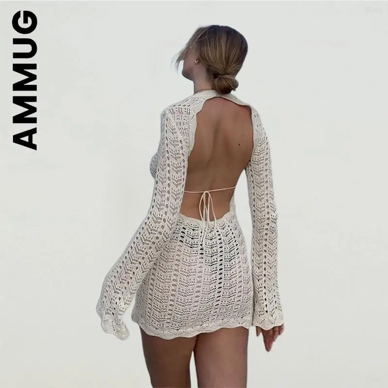 

Ammug Women Knitted Sweater New Christmas Leisure Outfits Elegant Pullover Ladies Dress Simple Elastic Robe Vestidos Female