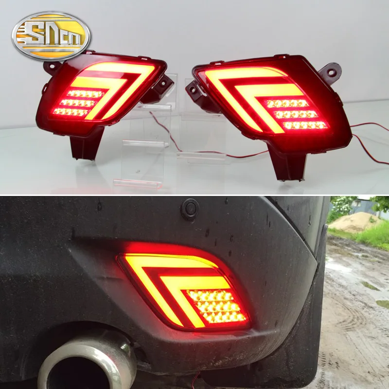 3-in-1 Functions LED Reflector Lamp Rear Fog Lamp Bumper Light Brake Light Turn Signal For Mazda CX-5 CX5 2013 - 2016