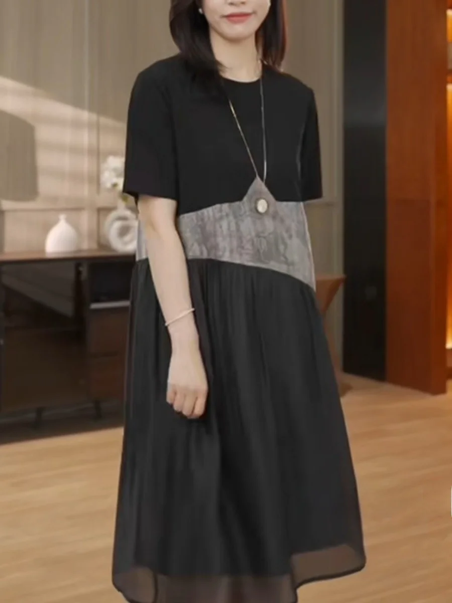 Высококачественное дизайнерское лоскутное платье больших размеров для полных