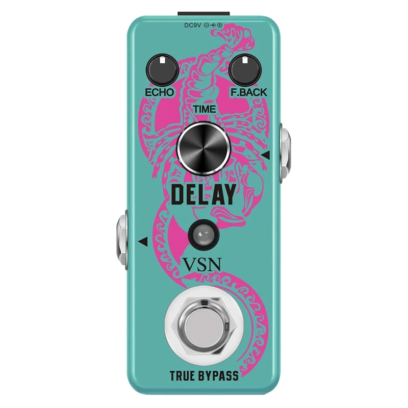 

VSN Guitar Delay Pedal Analog Delay Guitar Effect Pedal Switching, Fully Vintage Delay True Bypass Analog Circuit Universal