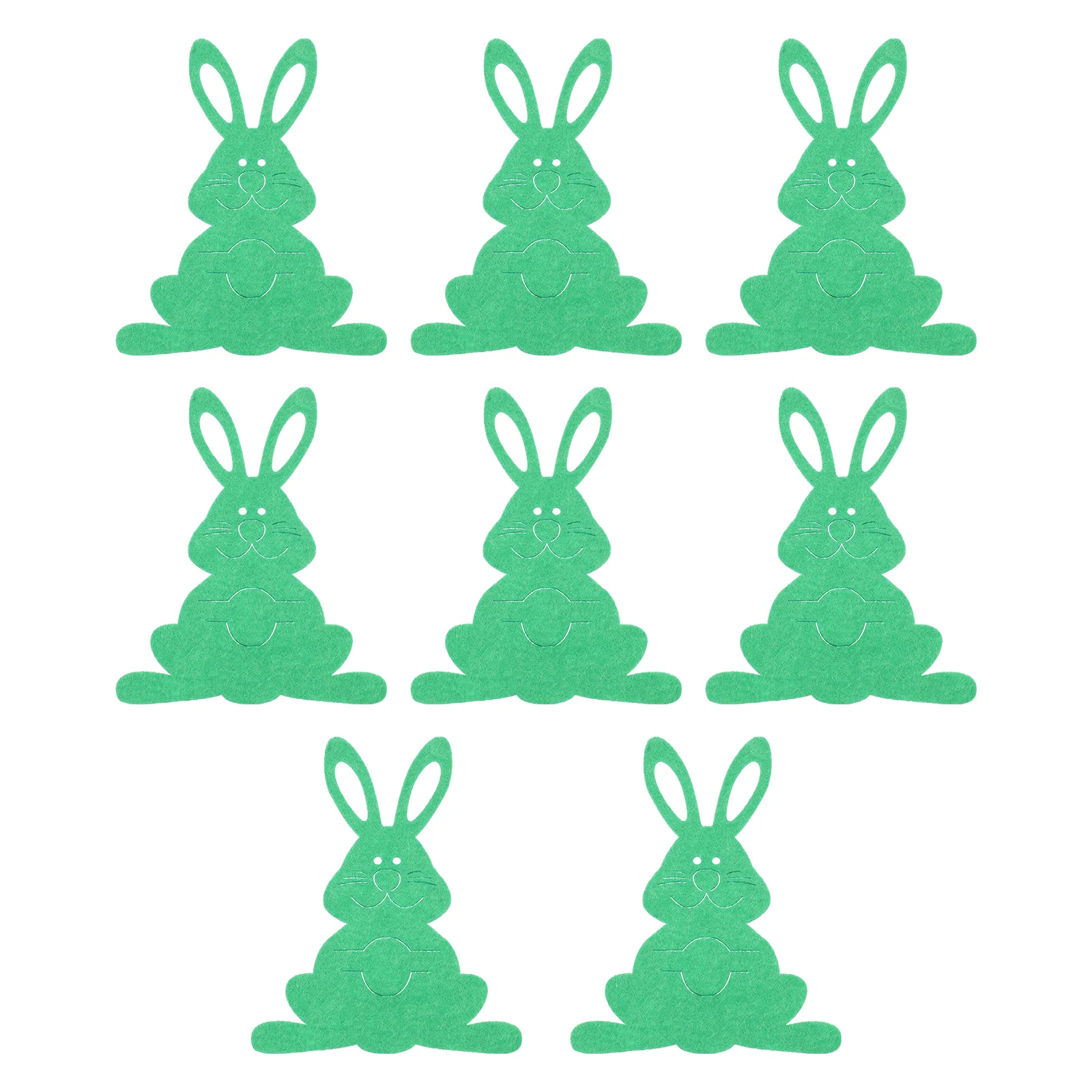 

Easter Bunny Tableware Cutlery Holder Pouch Fork Pocket Silverware Sleeve Shaped Decorations Cover Napkin Rings Flatware Spoon