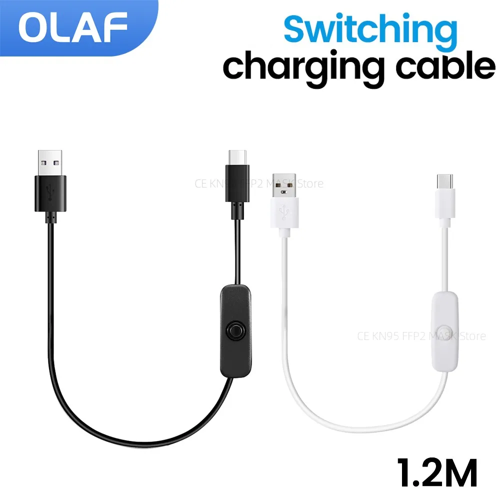 Olaf USB-кабель типа C с переключателем ВКЛ/ВЫКЛ USB-удлинитель для USB-лампы