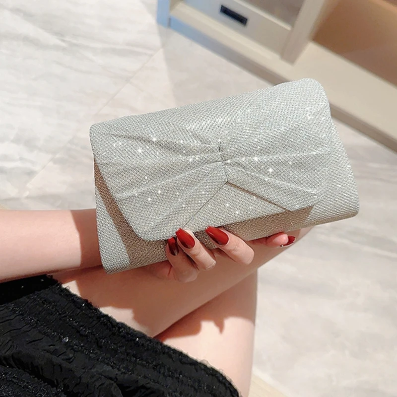 Модная вечерняя сумка через плечо для женщин блестящая банкетная клатчи сумки Ins