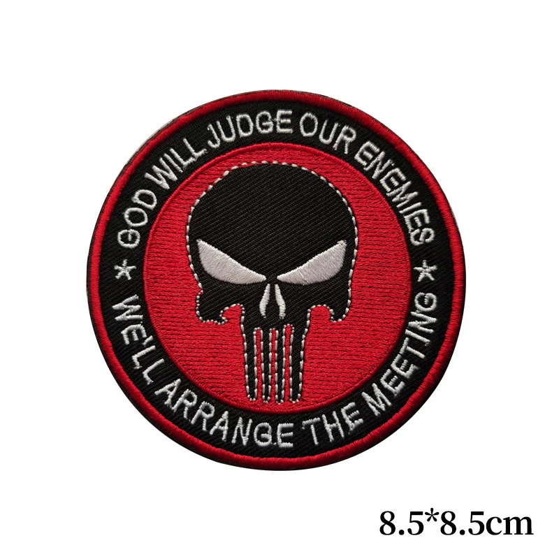 3D вышитые нашивки тактический Каратель военная нашивка для детской одежды