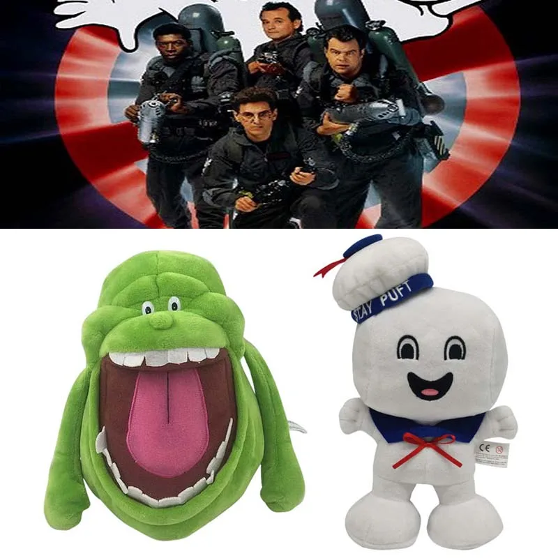 

Cartoon Ghostbusters Plush Toy Ghost Stuffed Doll Marshmallow Man And Slimer Plushie Pillow Kids Birthday Christmas Gifts