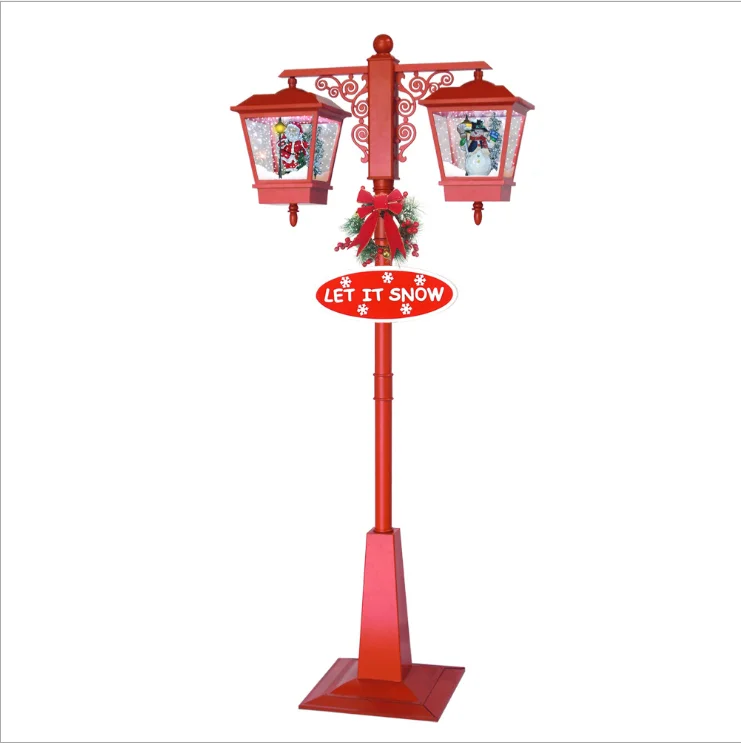 

Outdoor Giant Led Street Lights Home Hotel Garden KTV Bar Exterior Decorative Musical Snowing Christmas Pole