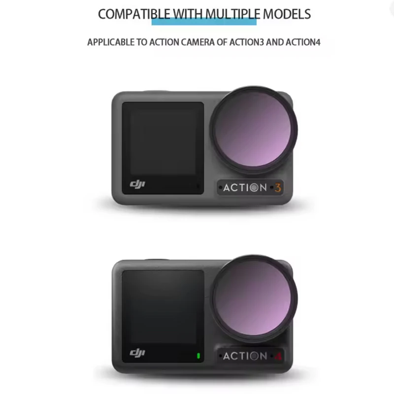 Фото Фильтры для объективов DJI Osmo Action 3/4/5Pro: UV, CPL, ND 8/16/32, NDPL, поляризационные, для подводной съемки, макро-объектив 15X, аксессуары Star №4