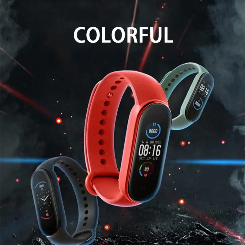 Ремешок для Mi Band 5 6 сменный спортивный браслет из ТПУ смарт-часов | Электроника