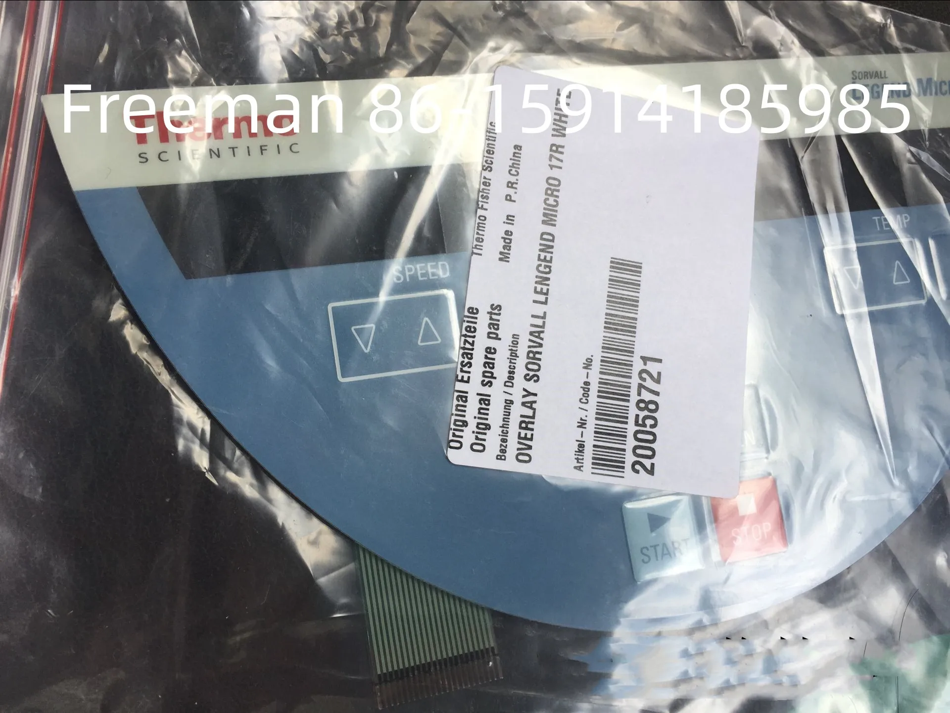 New Replacement Touch Membrane Keypad For Thermo Sorvall Legend Micro 17R Microcentrifuge