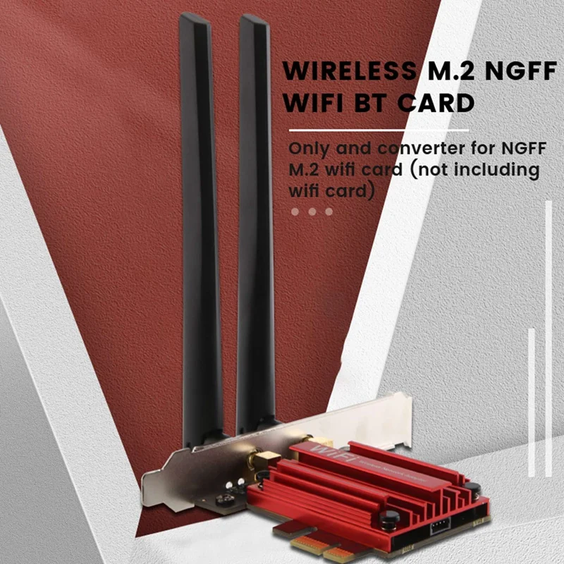 Беспроводная карта M.2 NGFF Wi-Fi BT для настольного ПК PCI-E Сетевой адаптер-конвертер