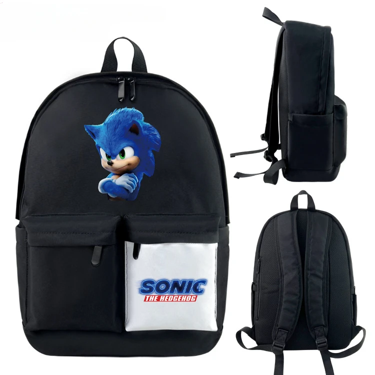 

Sonic Peripheral Backpack Male and Female Student School Bag Cartoon Anime Outdoor Travel Bag Computer Bag Satchel Bag