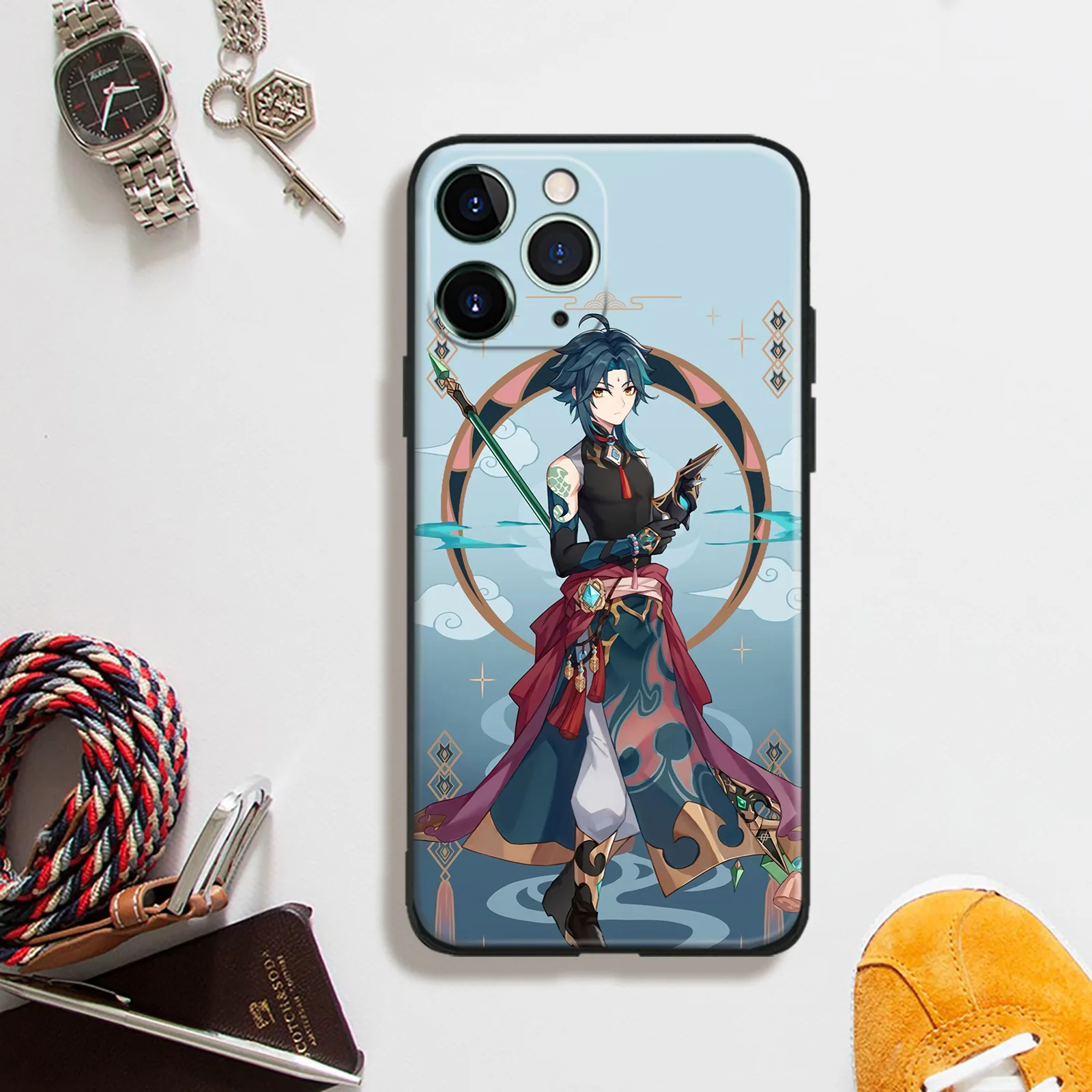 

Xiao Genshin Impact Game Phone Case for iPhone 13 12 11 Mini Pro XS Max 6s SE X XR 7 8 Plus Cover Soft Glass Shell