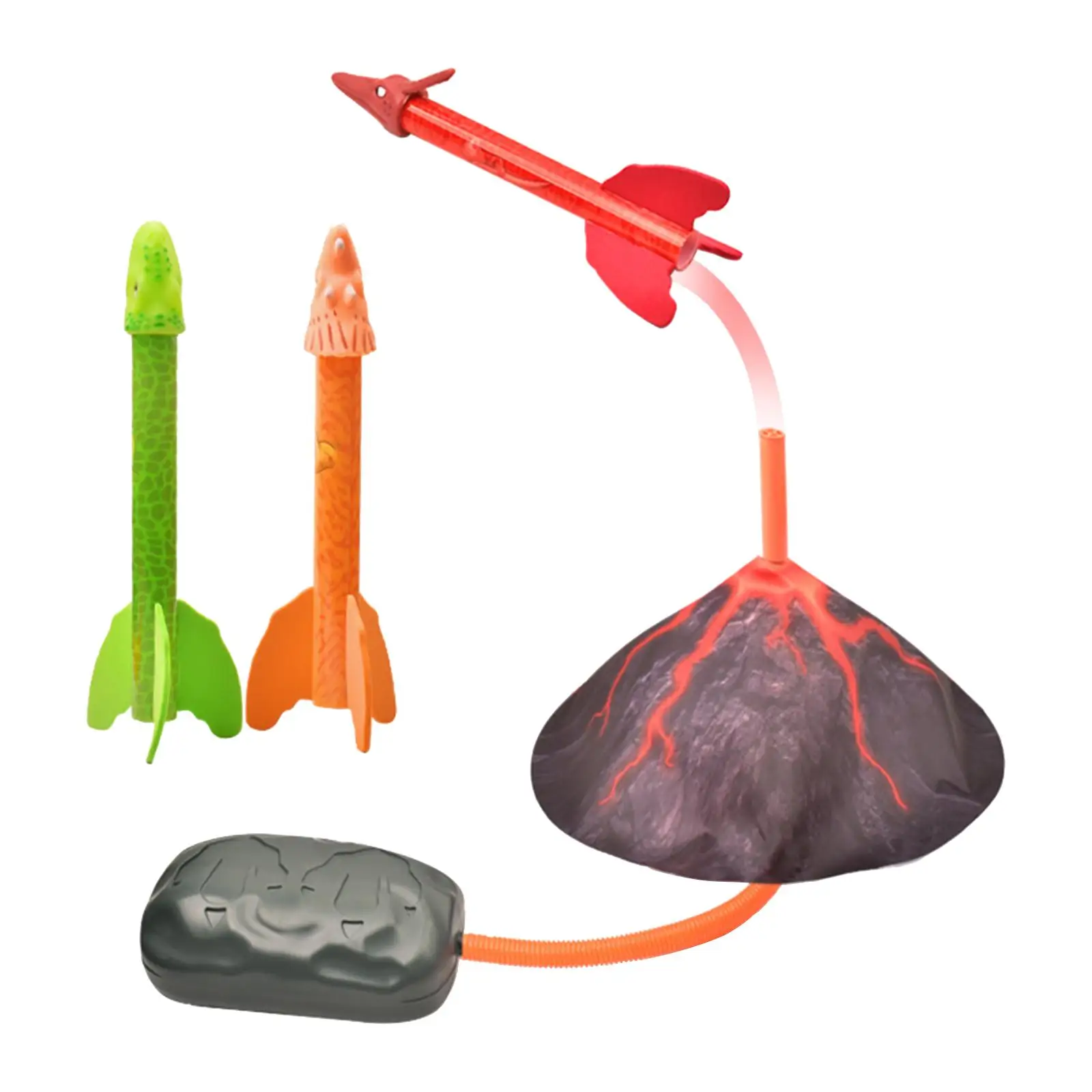 

Stomp Rockets Toy Dinosaur Flying Rocket Adjustable Educational air rockets Toy for Park Beach Playground Garden Lawn
