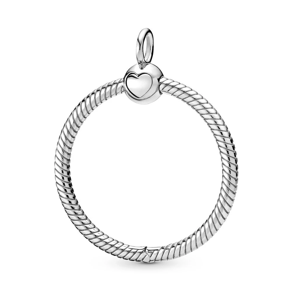 Pandora Moments-Pendentif O en Argent 925 pour Femme, Petit, Moyen, Simple, Collier, Bracelet, Porte-clés, Cadenas, Cadeau