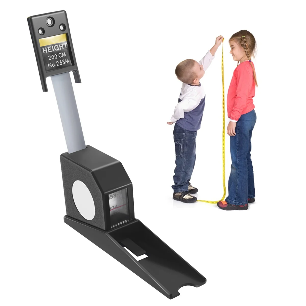 200 см стединометр черный настенный измеритель высоты линейка роста метрическая