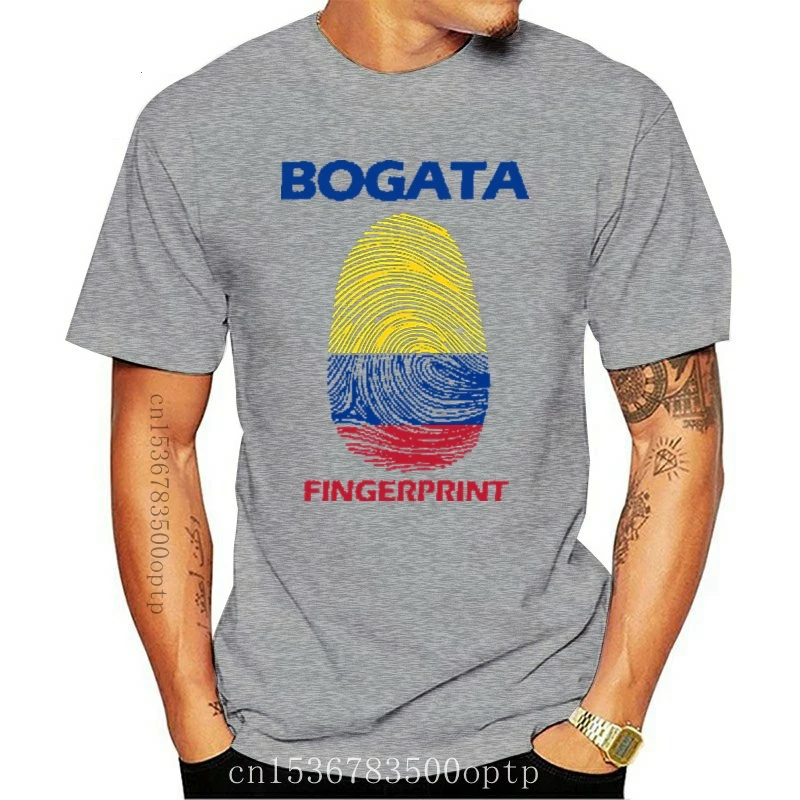 2022 New  Funny Bogota, Colombia Fingerprint Shirt T Shirt Men Outfit Adult Tshirts Fitness Plus Size S-5xl