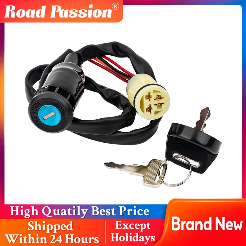 

Motorcycle 4 Wires Plug Electric Door Lock Lgnition Key Switch for Honda TRX500FPA Foreman TRX520 TRX650FA TRX680FA TRX680FGA